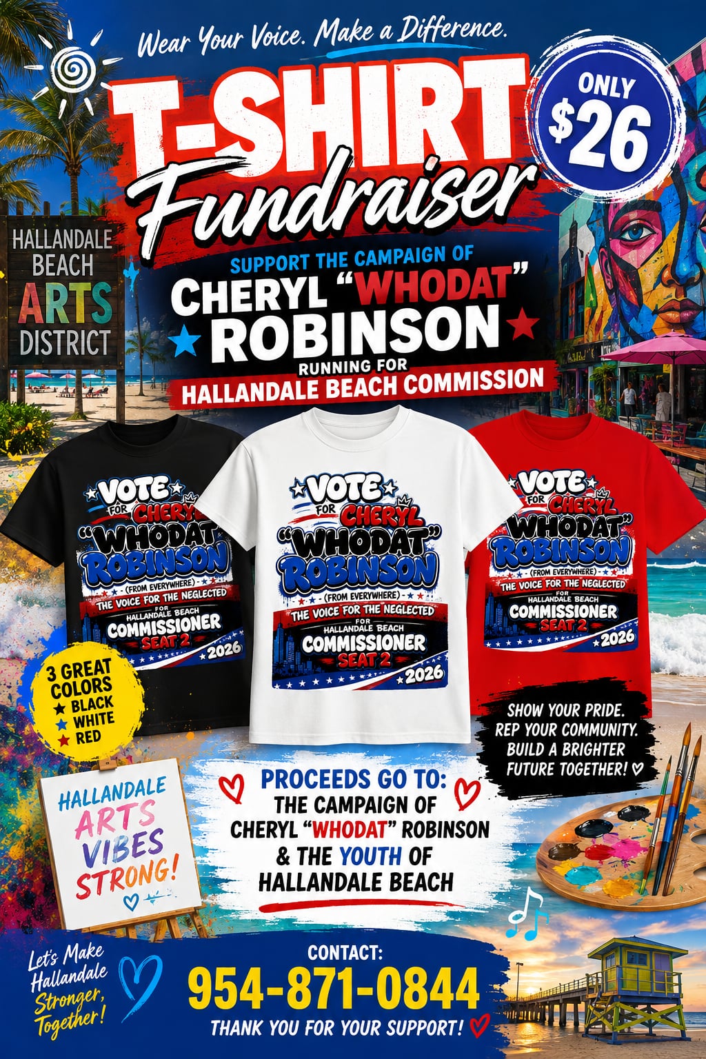Official campaign shirt in black, white and red